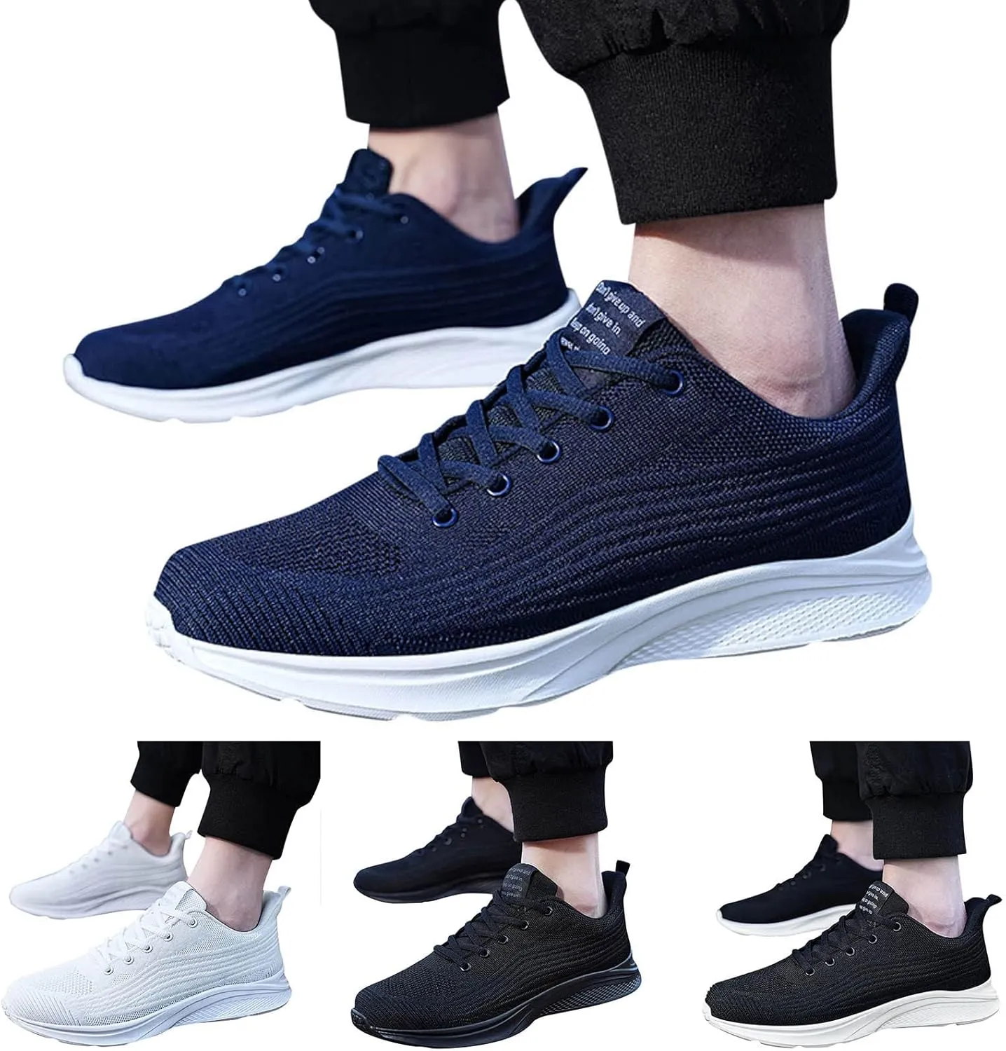 Walking Shoes Men Casual Sneakers Mens Casual Shoes Slip On Walking Shoes Athletic Shoes Lightweight Slip On Running Shoes