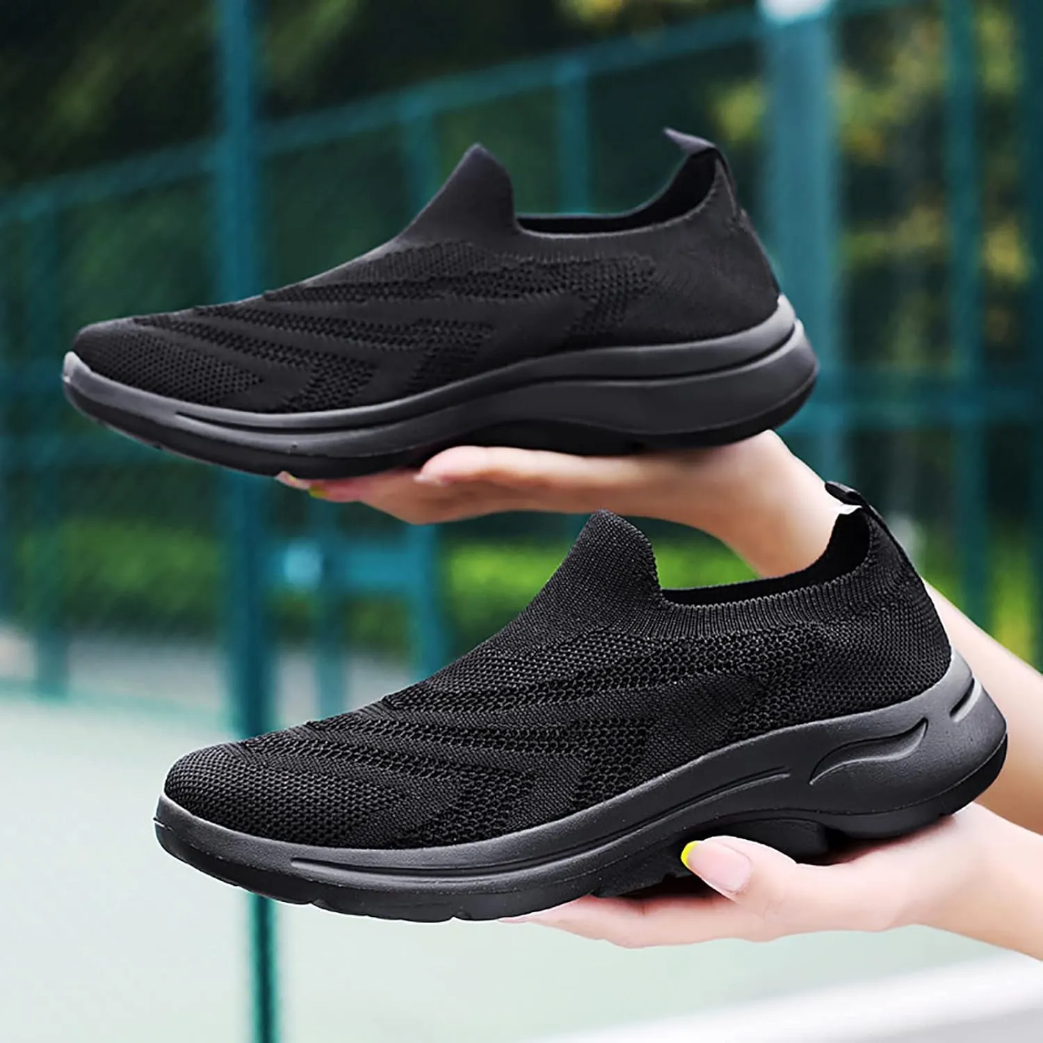 White Running Sneakers for Women 2023 Zapatos Negros De Tacon Bajo para Mujer Womens Casual Shoes Slip Ons Sneakers Black Sneakers Women Trendy Slip On Walking Shoes Women Black