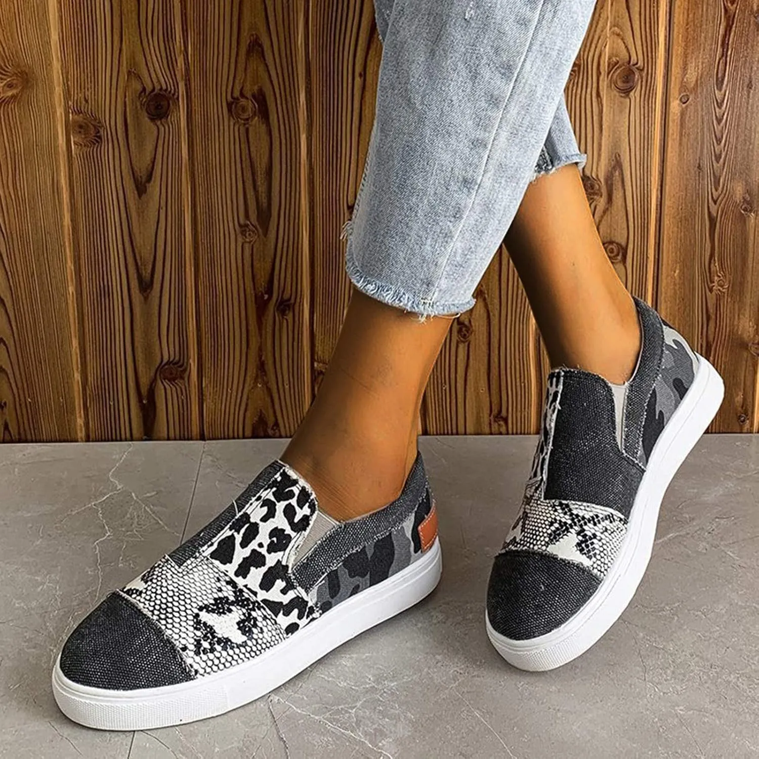 White Sneakers for Women Platform Wide Walking Shoes Women Arch Support Wide Black Slip On Shoes Women Casual Comfortable Women Sneakers Black Size 9 Women's Shoes for Everyday Use