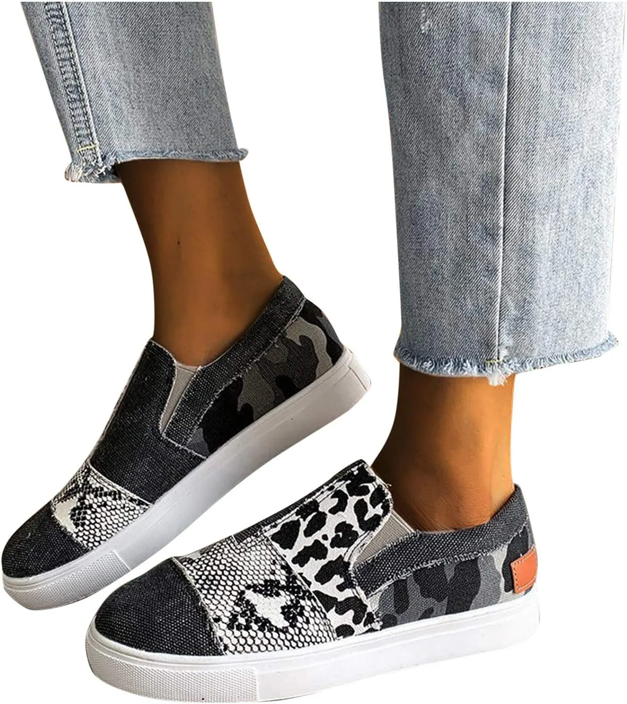 White Sneakers for Women Platform Wide Walking Shoes Women Arch Support Wide Black Slip On Shoes Women Casual Comfortable Women Sneakers Black Size 9 Women's Shoes for Everyday Use