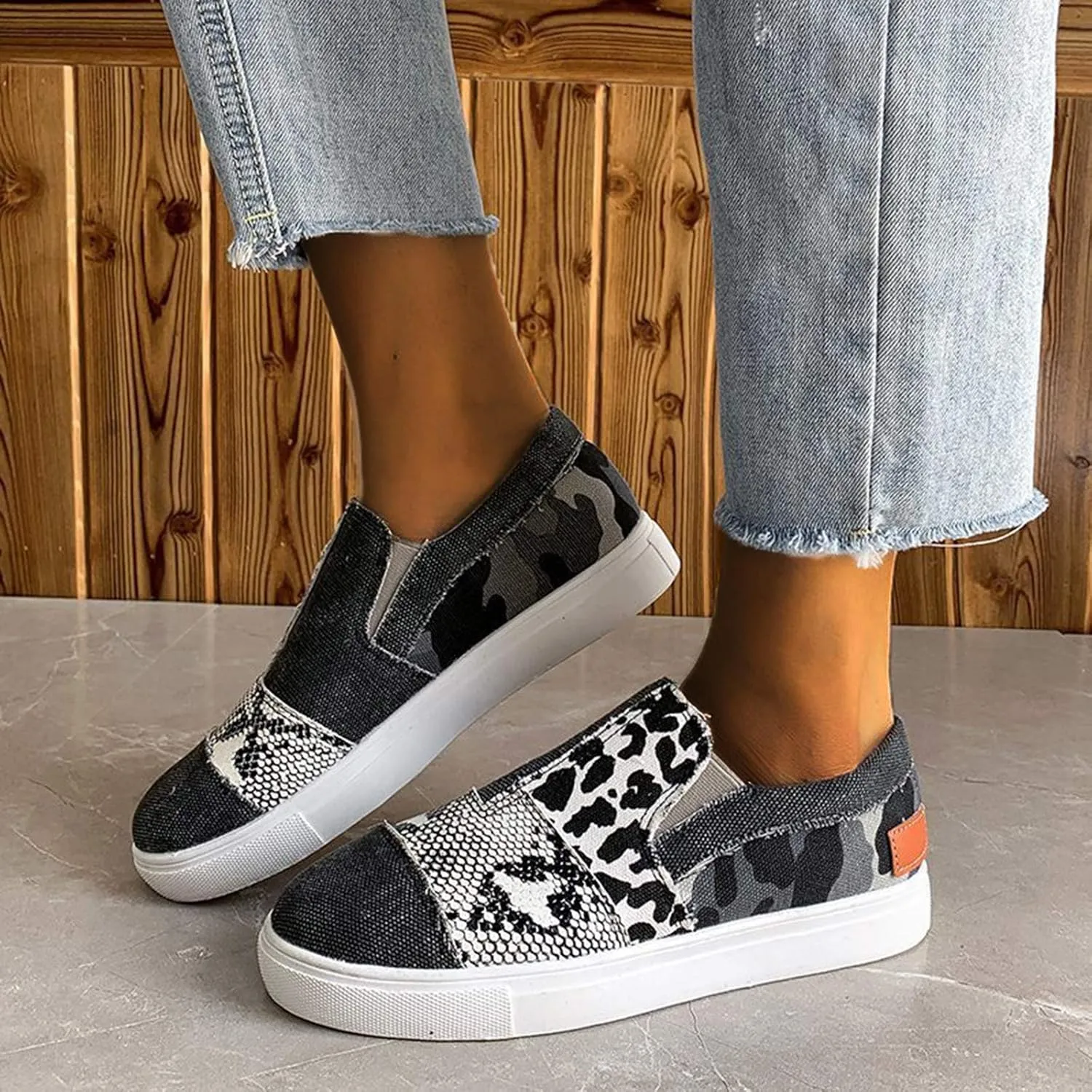 White Sneakers for Women Platform Wide Walking Shoes Women Arch Support Wide Black Slip On Shoes Women Casual Comfortable Women Sneakers Black Size 9 Women's Shoes for Everyday Use