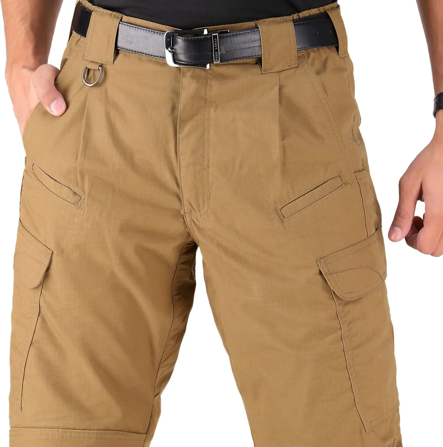 WHITEDUCK Men's Tactical Pants Ripstop Stretch Water Resistant with 13 Pockets Cargo Work Pants- Military Hiking Outdoor