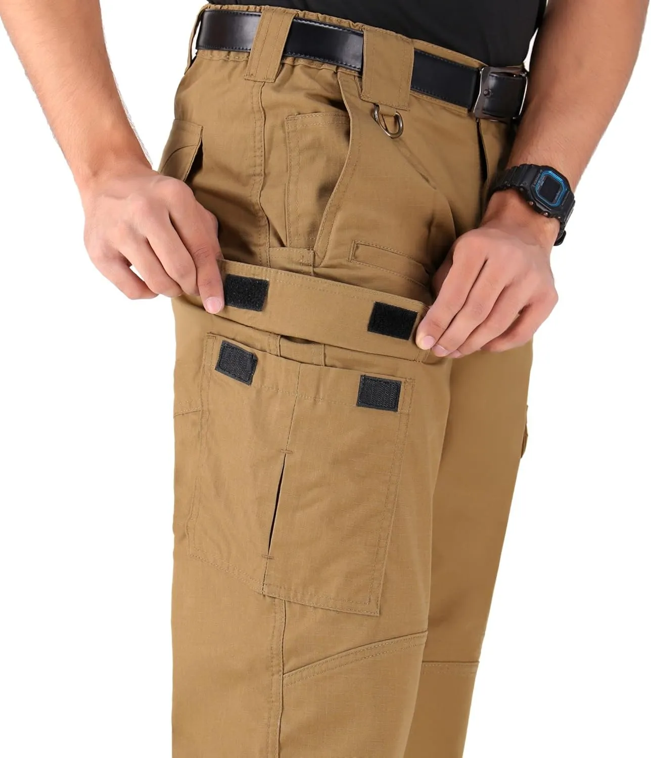 WHITEDUCK Men's Tactical Pants Ripstop Stretch Water Resistant with 13 Pockets Cargo Work Pants- Military Hiking Outdoor