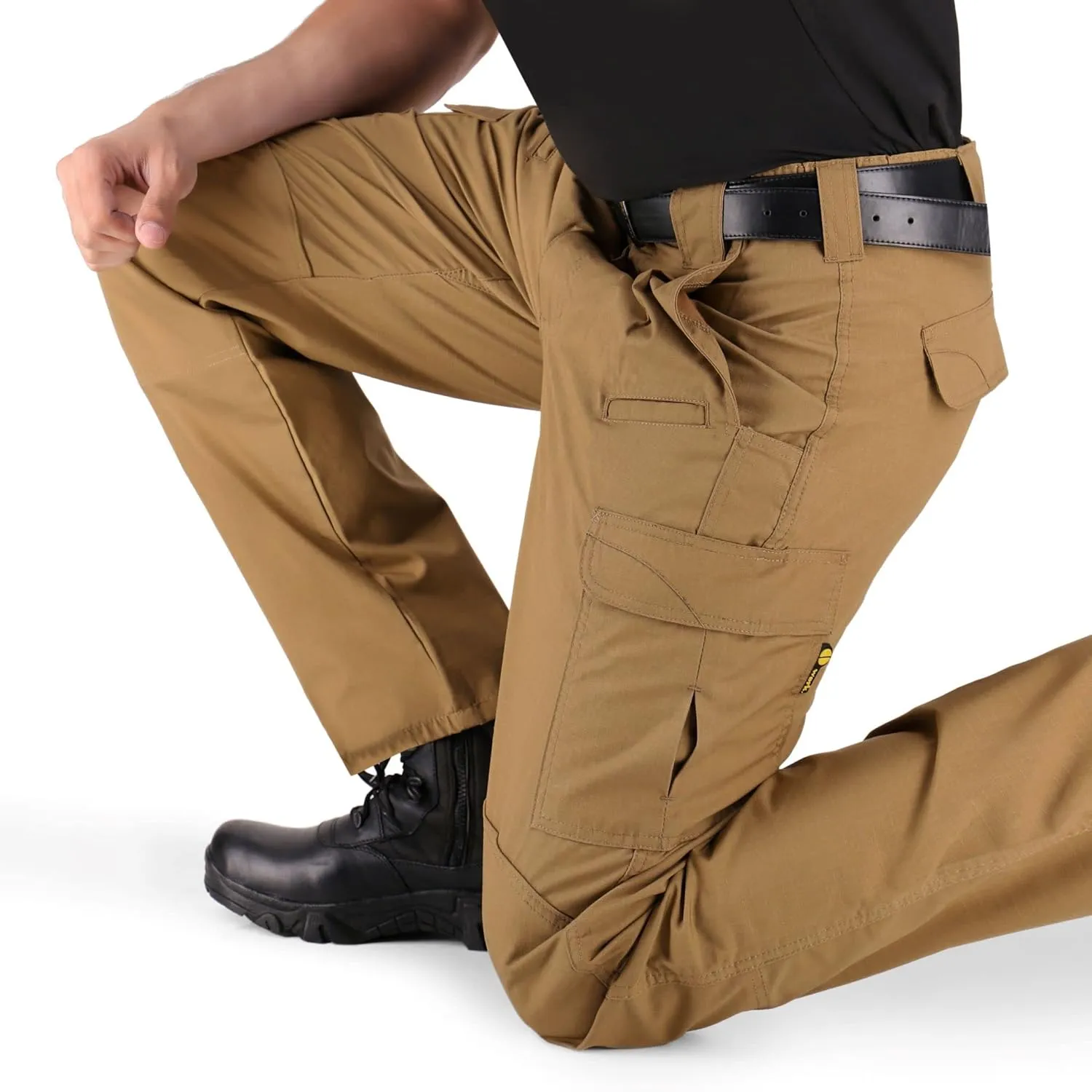 WHITEDUCK Men's Tactical Pants Ripstop Stretch Water Resistant with 13 Pockets Cargo Work Pants- Military Hiking Outdoor
