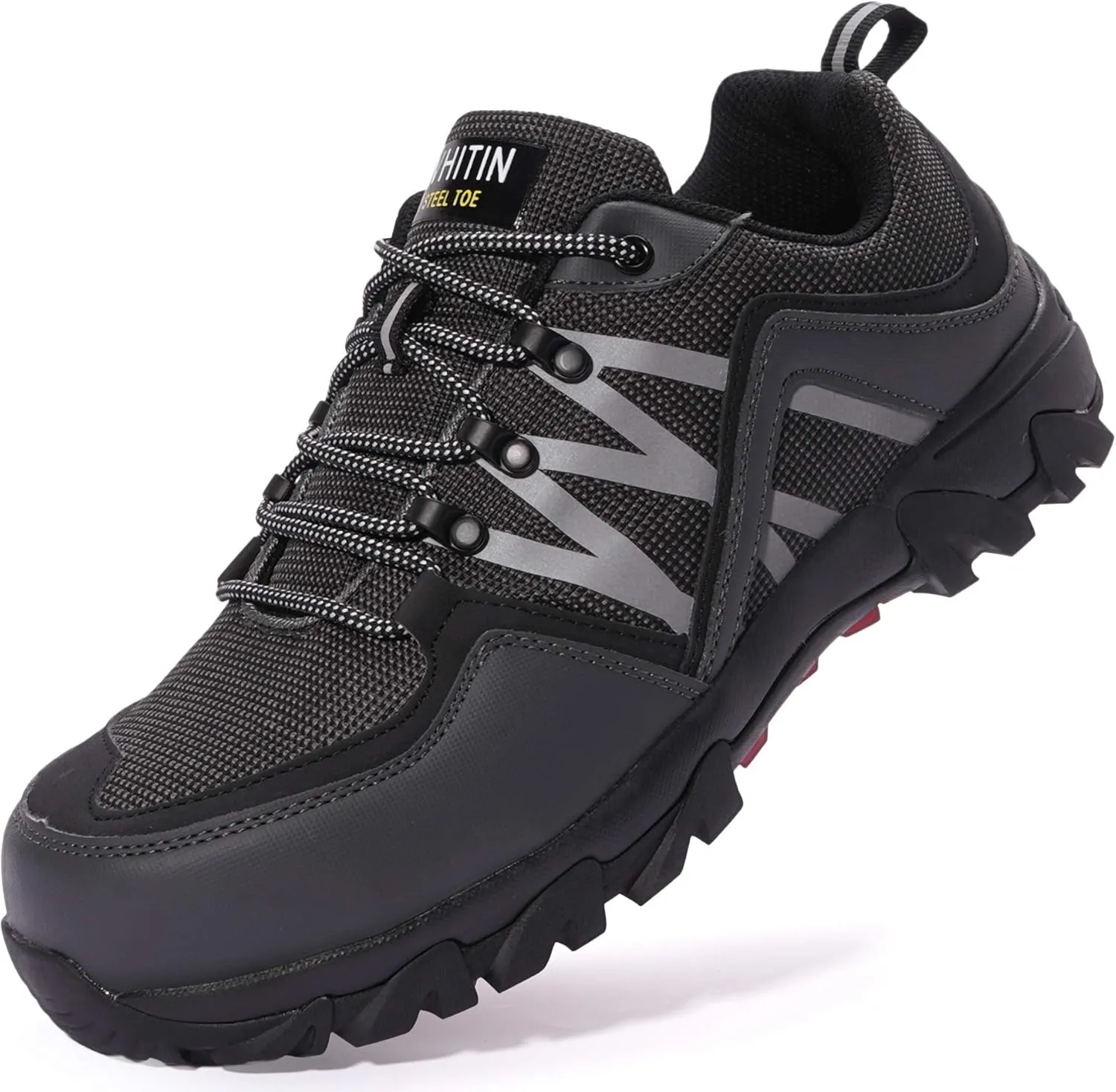 WHITIN Men's Steel Toe Slip Resistant Puncture Proof Construction Safety Work Shoes