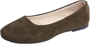 Women Girls Solid Big Size Slip On Flat Shallow Comfort Casual Single Shoes Women Shoes Casual Low Heel
