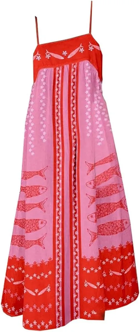 Women Summer Graffiti Maxi Dress Backless Spaghetti Strap Flowy Long Dress Graphic Print Vacation Beach Sundress
