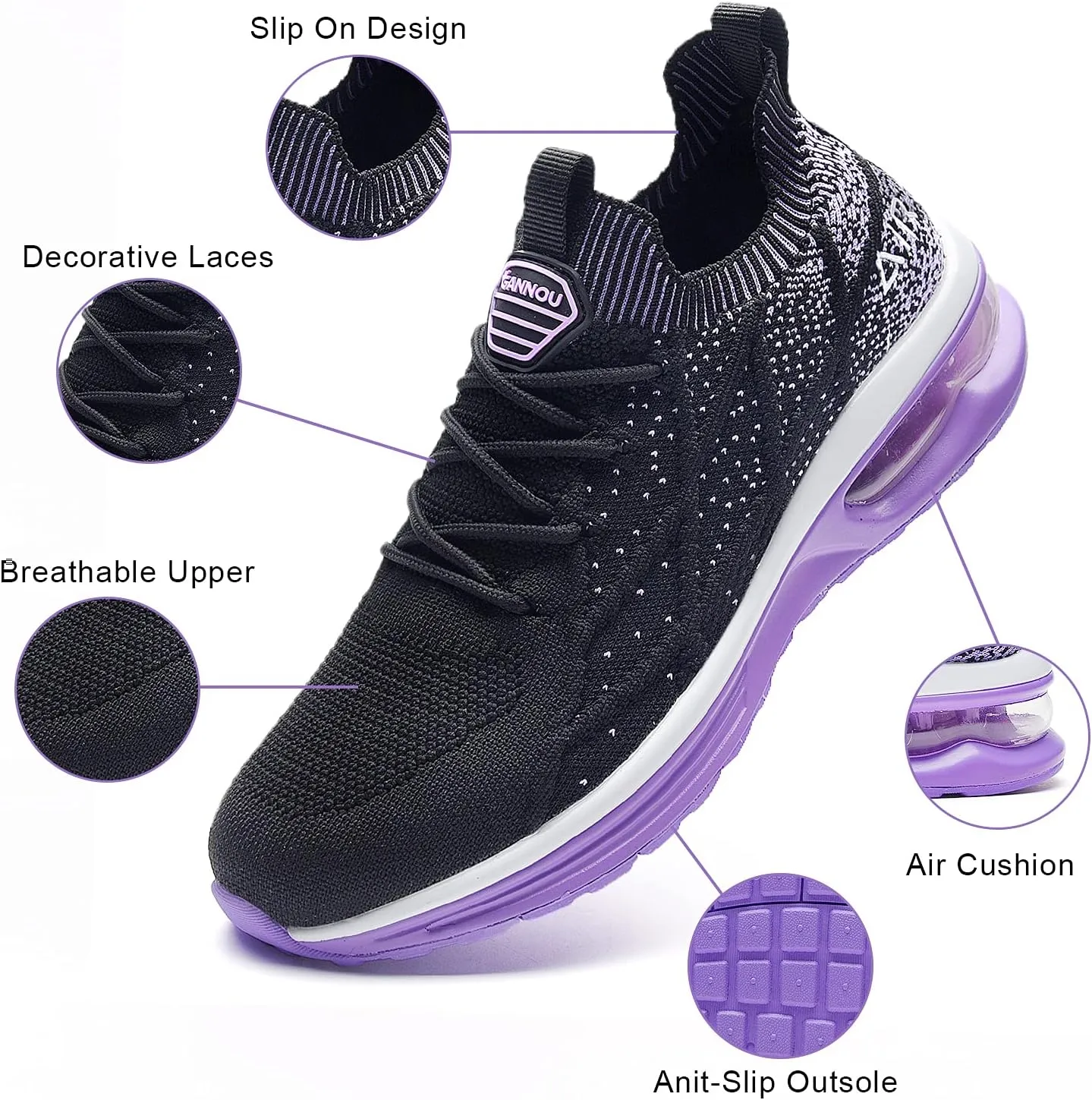 Women's Air Running Shoes Breathable Athletic Tennis Shoes Sport Walking Sneakers
