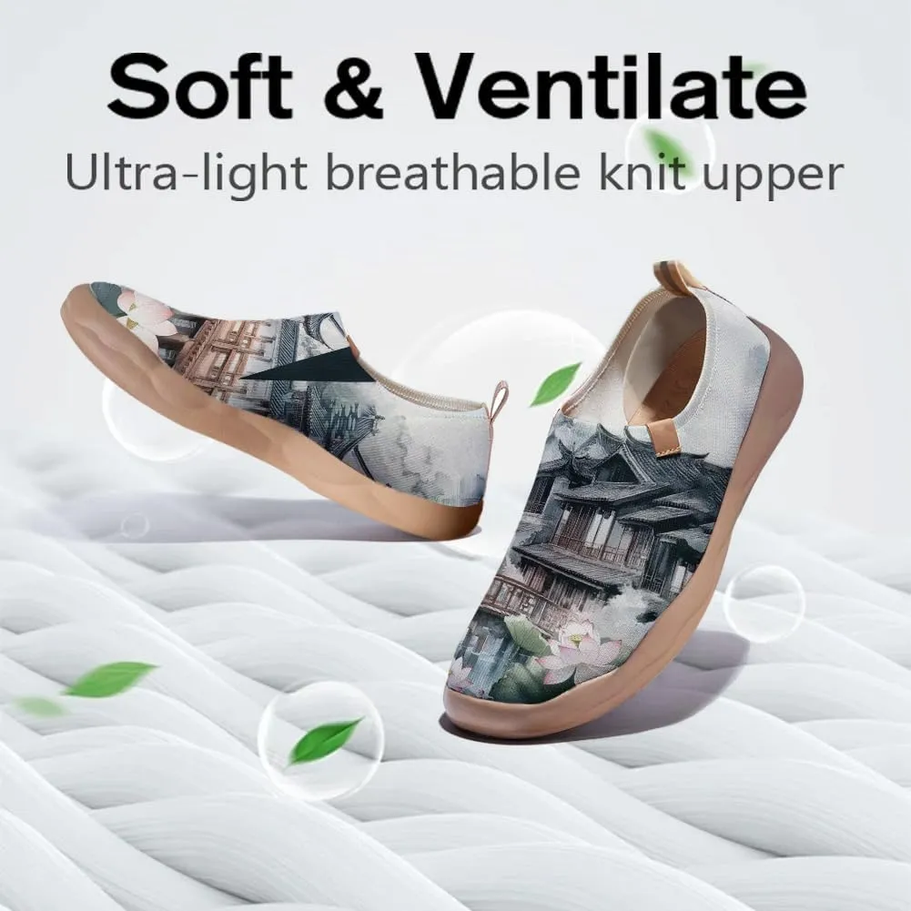 Women's Art Travel Sneakers Colorful Comfortable Slip On Shoes Casual Floral Stylish Everyday Loafers