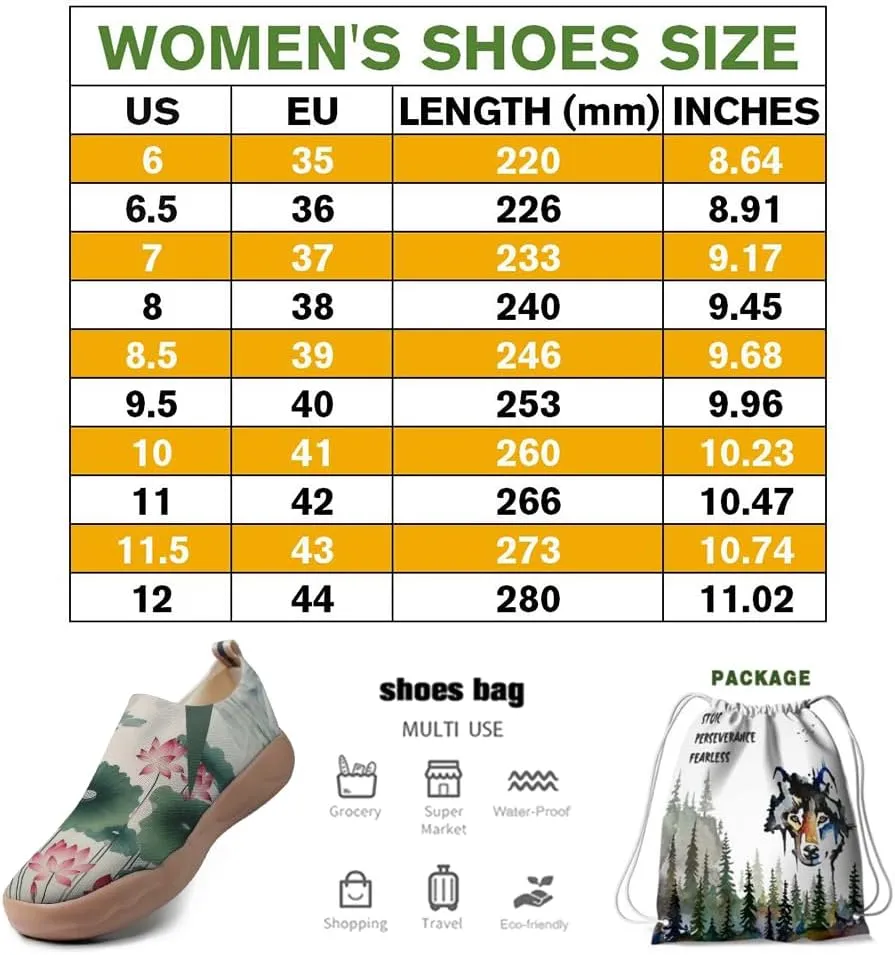 Women's Art Travel Sneakers Colorful Comfortable Slip On Shoes Casual Floral Stylish Everyday Loafers