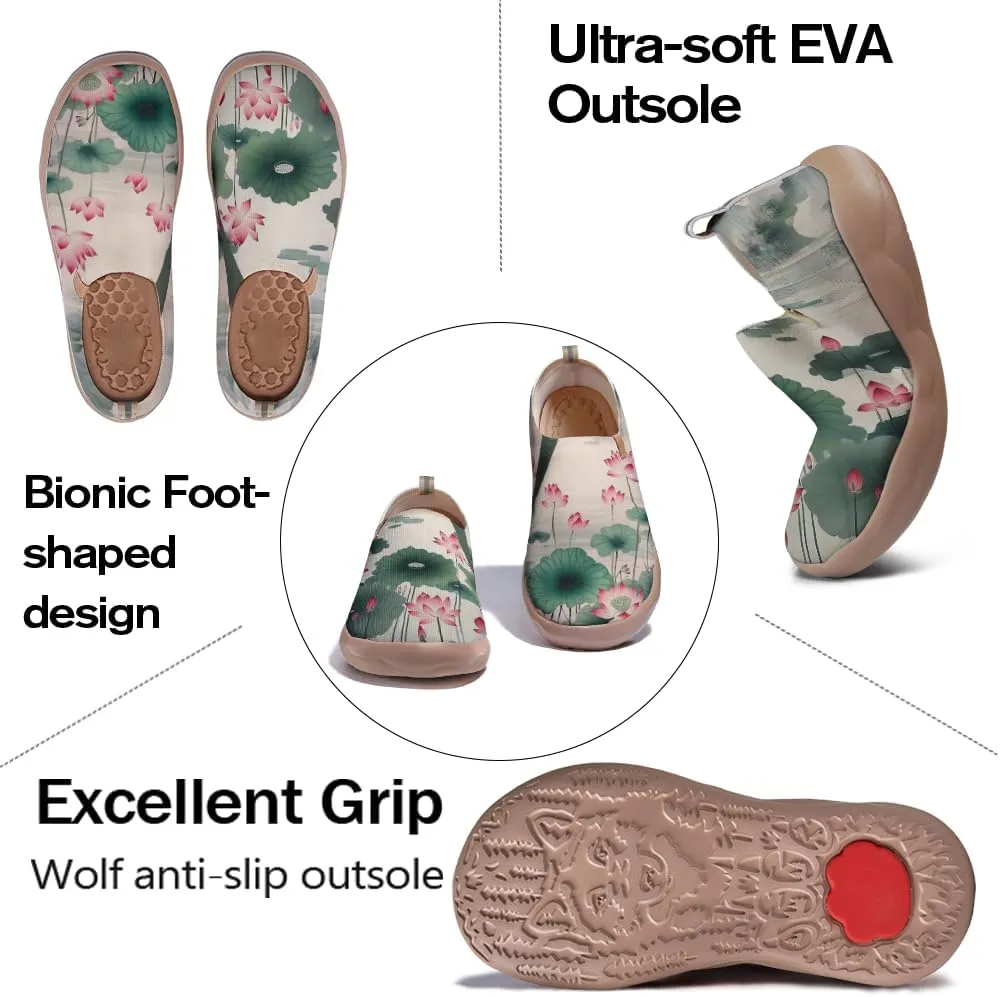 Women's Art Travel Sneakers Colorful Comfortable Slip On Shoes Casual Floral Stylish Everyday Loafers