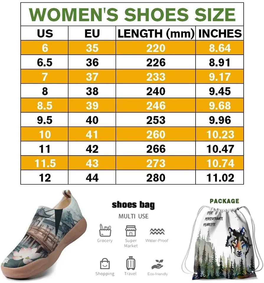 Women's Art Travel Sneakers Colorful Comfortable Slip On Shoes Casual Floral Stylish Everyday Loafers