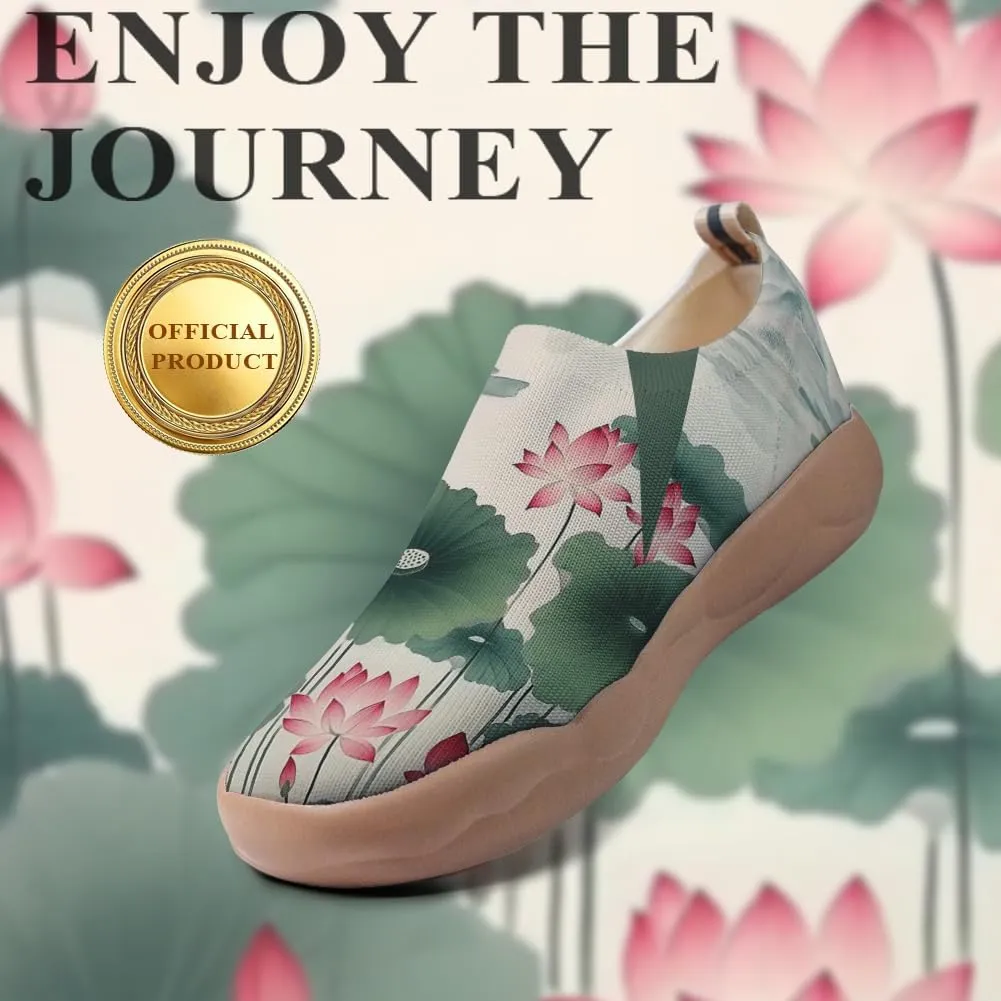 Women's Art Travel Sneakers Colorful Comfortable Slip On Shoes Casual Floral Stylish Everyday Loafers