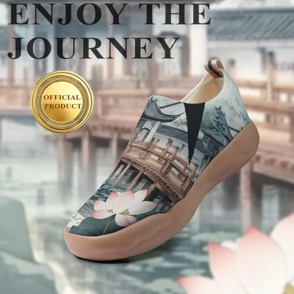 Women's Art Travel Sneakers Colorful Comfortable Slip On Shoes Casual Floral Stylish Everyday Loafers