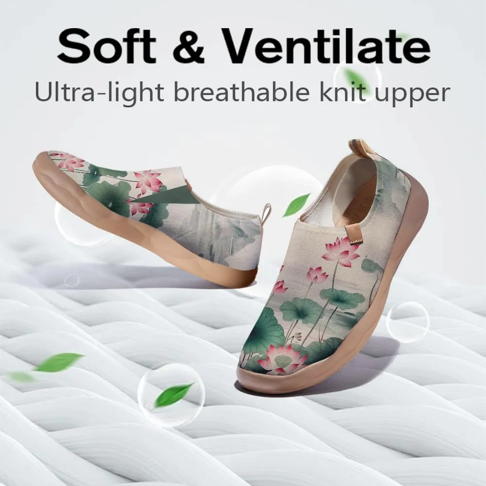Women's Art Travel Sneakers Colorful Comfortable Slip On Shoes Casual Floral Stylish Everyday Loafers