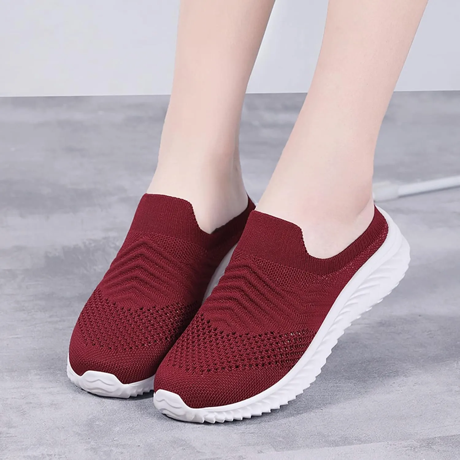 Women's Backless Slip on Mesh Sneakers Shoes Slip On Shoes Women Slip On Men Casual Dress Shoes Men's Fashion Sneakers Waterproof Tennis Shoe Casual Loafers
