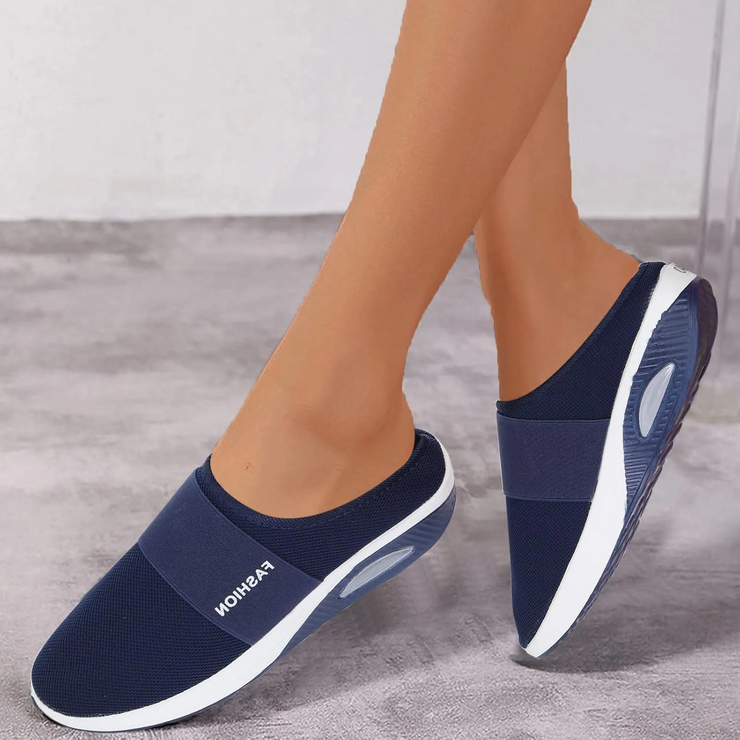 Women's Backless Slip on Mesh Sneakers Shoes Slip On Shoes Women Wide Width Women's Shoes Casual Fashion Sneakers 2025 Slip On Tennis Shoe Loafers Dress Shoe