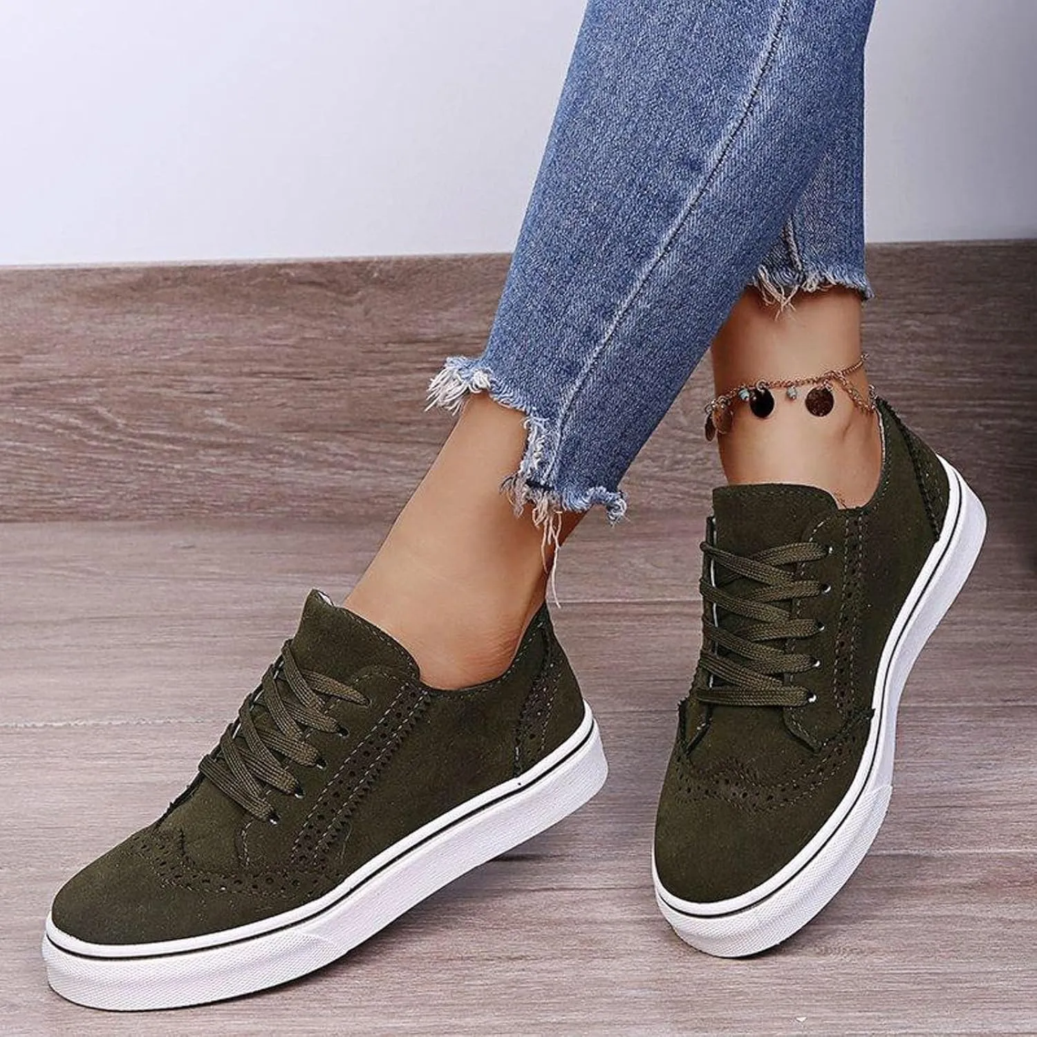Women's Canvas Casual Shoes Slip On Lace Up Slip On Cushioned Footbed Jogging Tennis Sneakers Breathable Comfy Lightweight Walking Soft Platform Shoe for Gym Travel Daily Wear