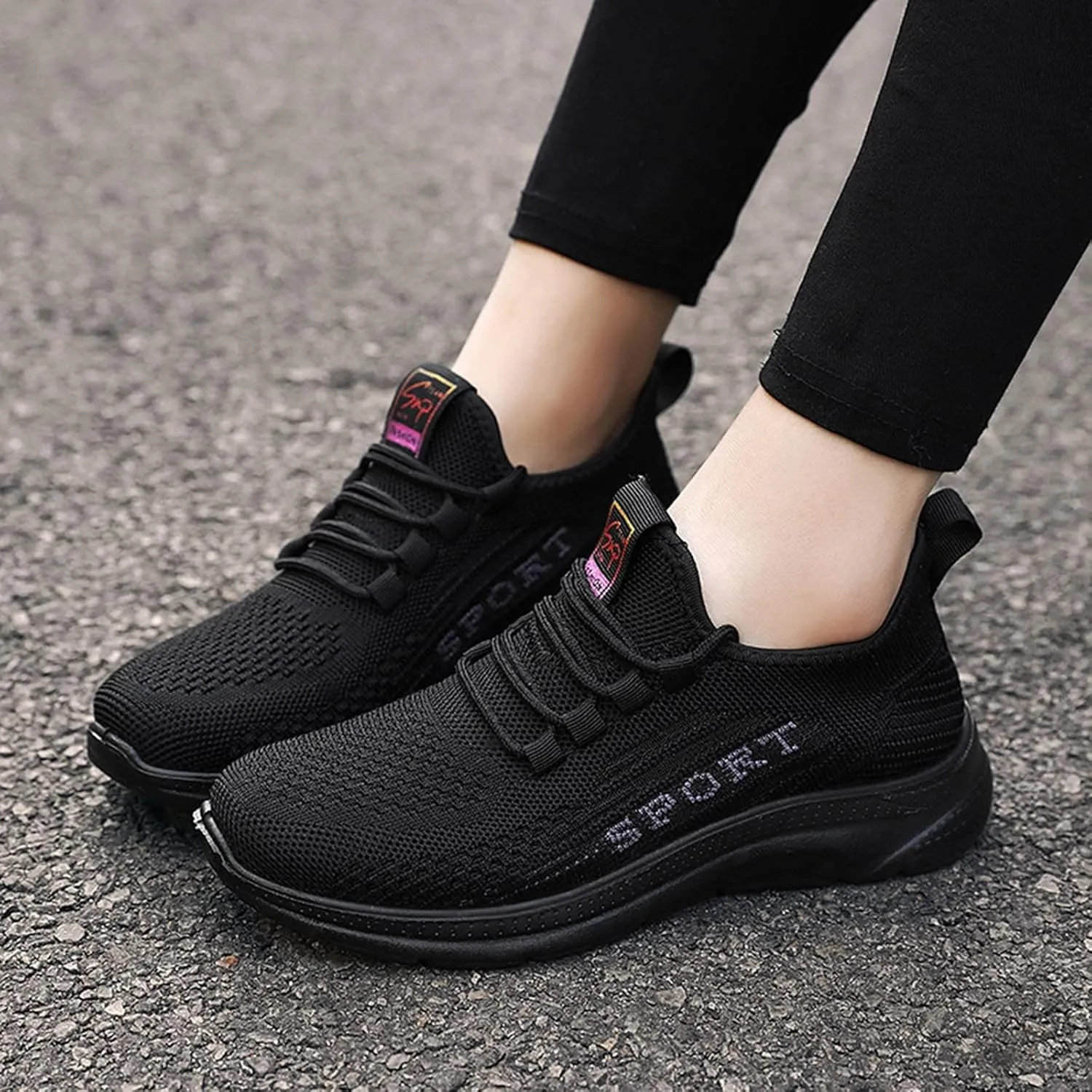 Women's Comfortable Casual Sneakers – Lightweight & Breathable Mesh Slip-On Walking Shoes, Easy to Wear, Soft Sole, Perfect for Work, Travel & Everyday Use ﻿
