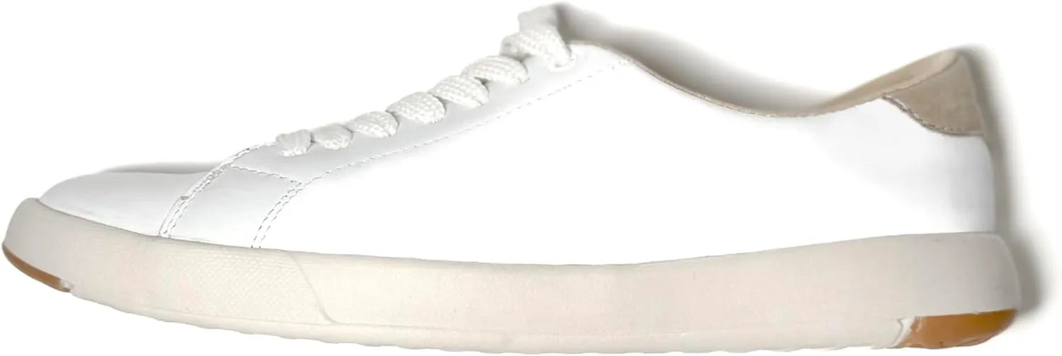 Women’s Fashion Sneakers - Light and Comfortable Leather Flat Sneakers for Everyday Use - Breathable Tennis Shoes with Soft Insoles