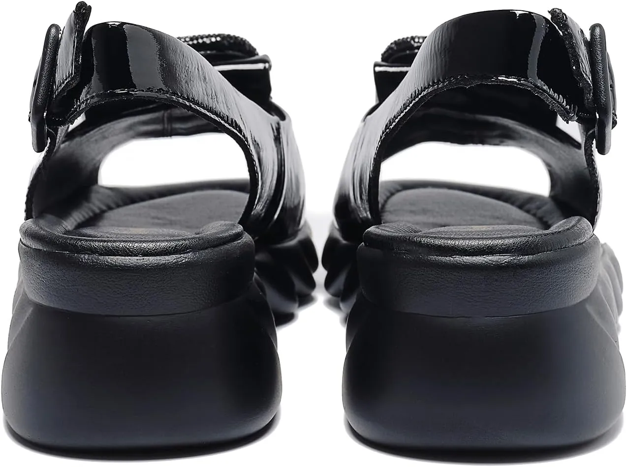 Women's Flat Peep Toe Ankle Strap Slingback Sandals with Rhinestone Accents & Padded Comfort  Street Style Shoes