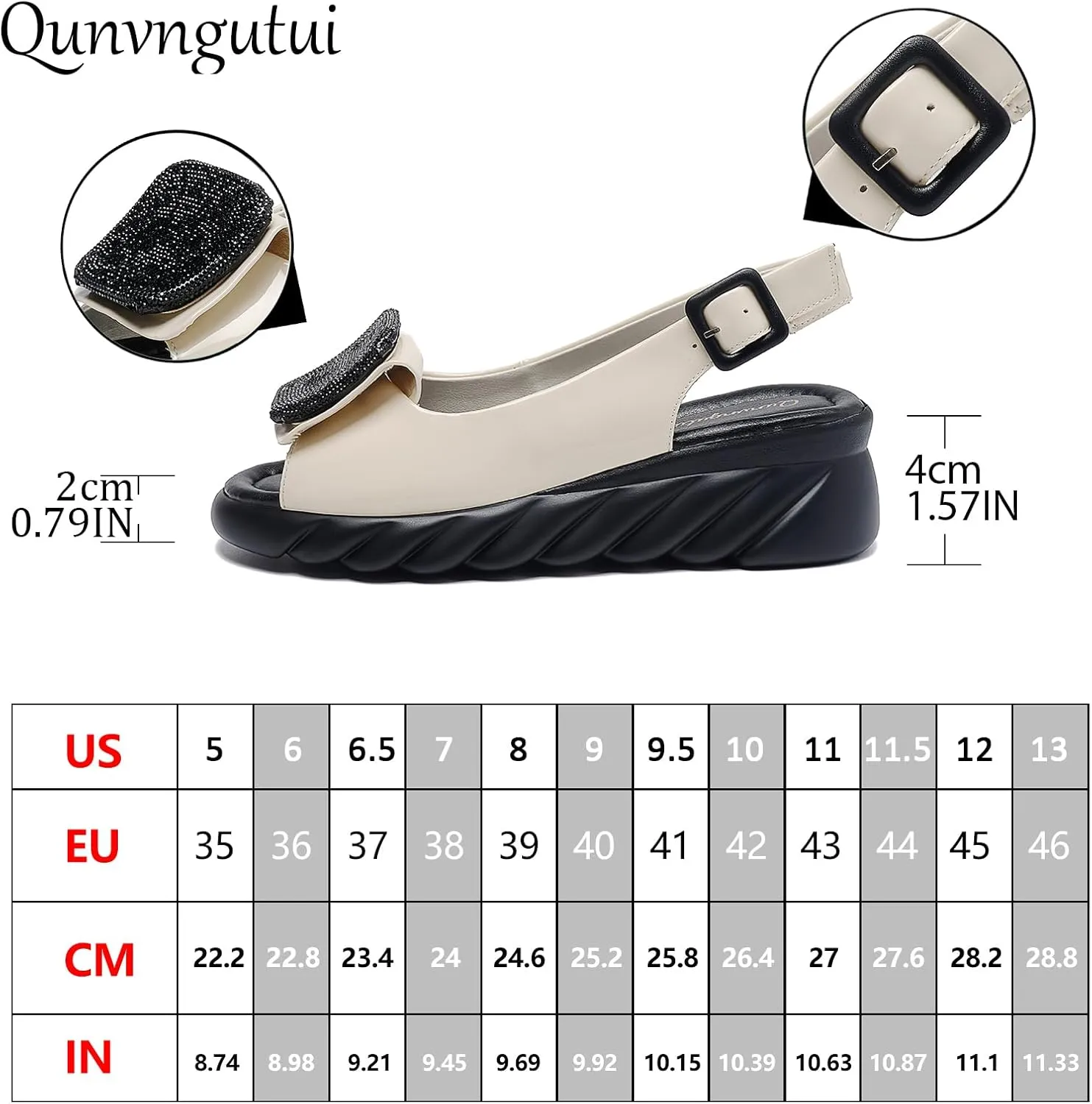 Women's Flat Peep Toe Ankle Strap Slingback Sandals with Rhinestone Accents & Padded Comfort  Street Style Shoes