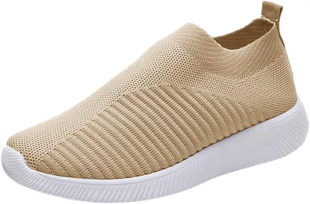 Women's Lightweight Slip On Walking Running Shoes Womens Running Shoes Loafers Casual Black Shoes Wedge Sneakers Slip On Tennis Shoe Trainers Shoe