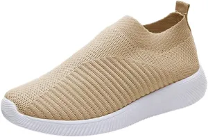Women's Lightweight Slip On Walking Running Shoes Womens Running Shoes Loafers Casual Black Shoes Wedge Sneakers Slip On Tennis Shoe Trainers Shoe