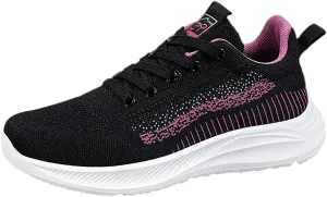 Womens Running Shoes Size 10 Wide Tenis Antideslizante para Mujer Negros Womens Slip On Athletic Shoes Wide Width Glitter Wedge Sneakers for Women Dressy All Black Tennis Shoes for Women Slip On