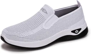 Women's Slip-On Breathable Mesh Sneakers – Lightweight Walking Shoes for Outdoor, Travel, Casual Wear – Comfortable Anti-Slip Loafers for Everyday, All-Day Use