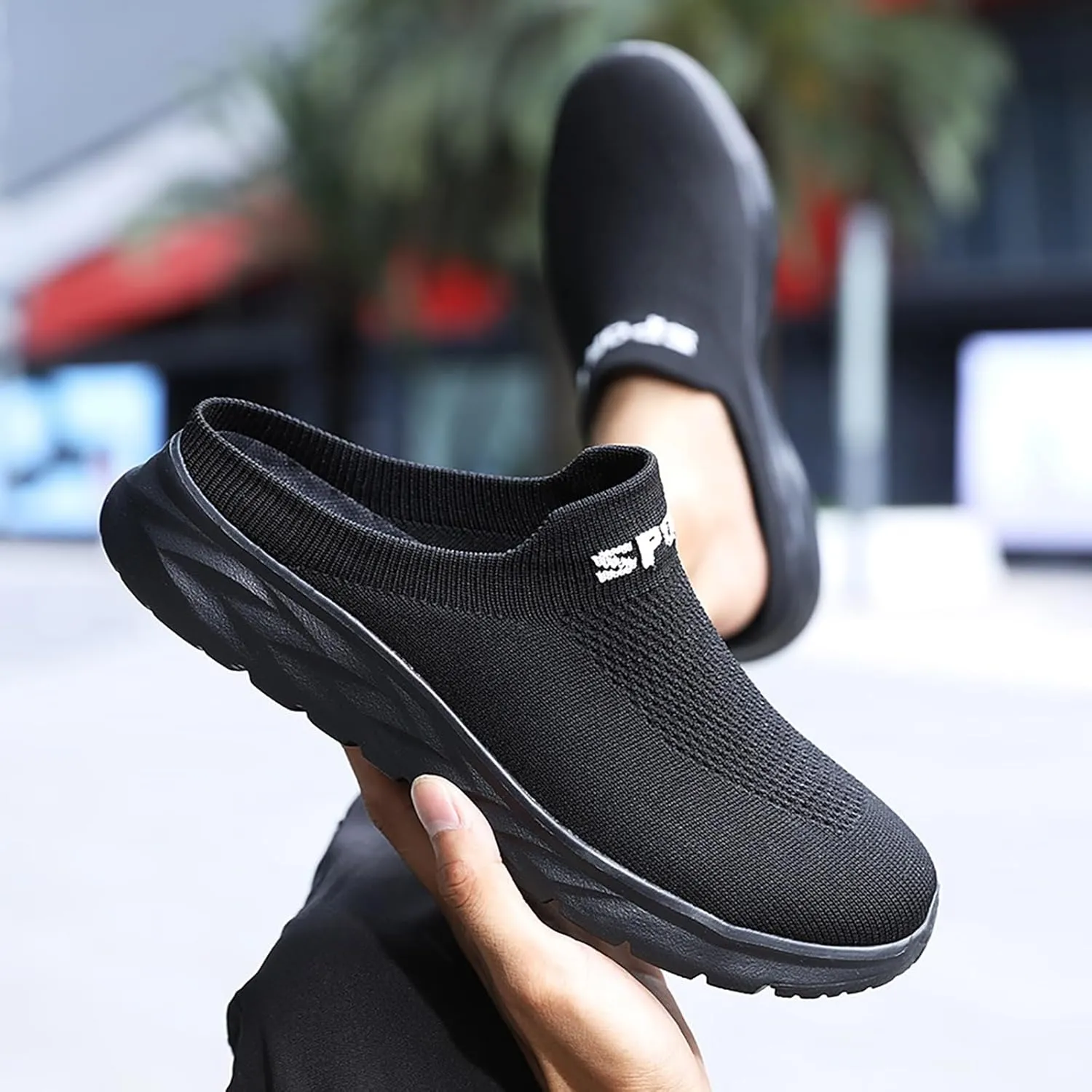 Women's Slip-On Orthopedic Arch Support Backless Mens Running Shoes Wide Men Casual Shoes Brown Sneakers Slip On Tennis Shoe Loafers Casual Slip On