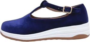 Womens Slip On Shoes Casual Faux Suede Fashion Cushioned Sneakers with Adjustable Ankle Strap Summer Walking Shoes