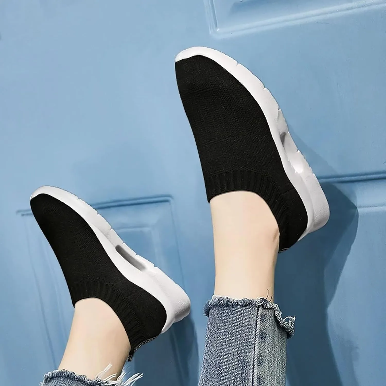 Womens Tennis Shoes Casual Women Shoes Casual Platform Sneakers Slip On Sneakers Walking Tennis Shoe Waterproof Tennis Shoe Loafers Casual Slip On