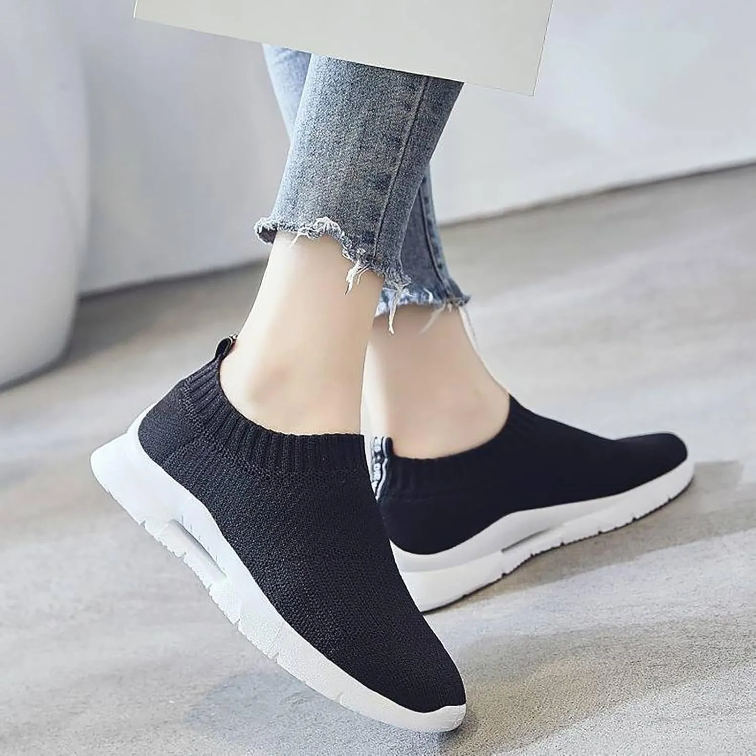 Womens Tennis Shoes Casual Women Shoes Casual Platform Sneakers Slip On Sneakers Walking Tennis Shoe Waterproof Tennis Shoe Loafers Casual Slip On