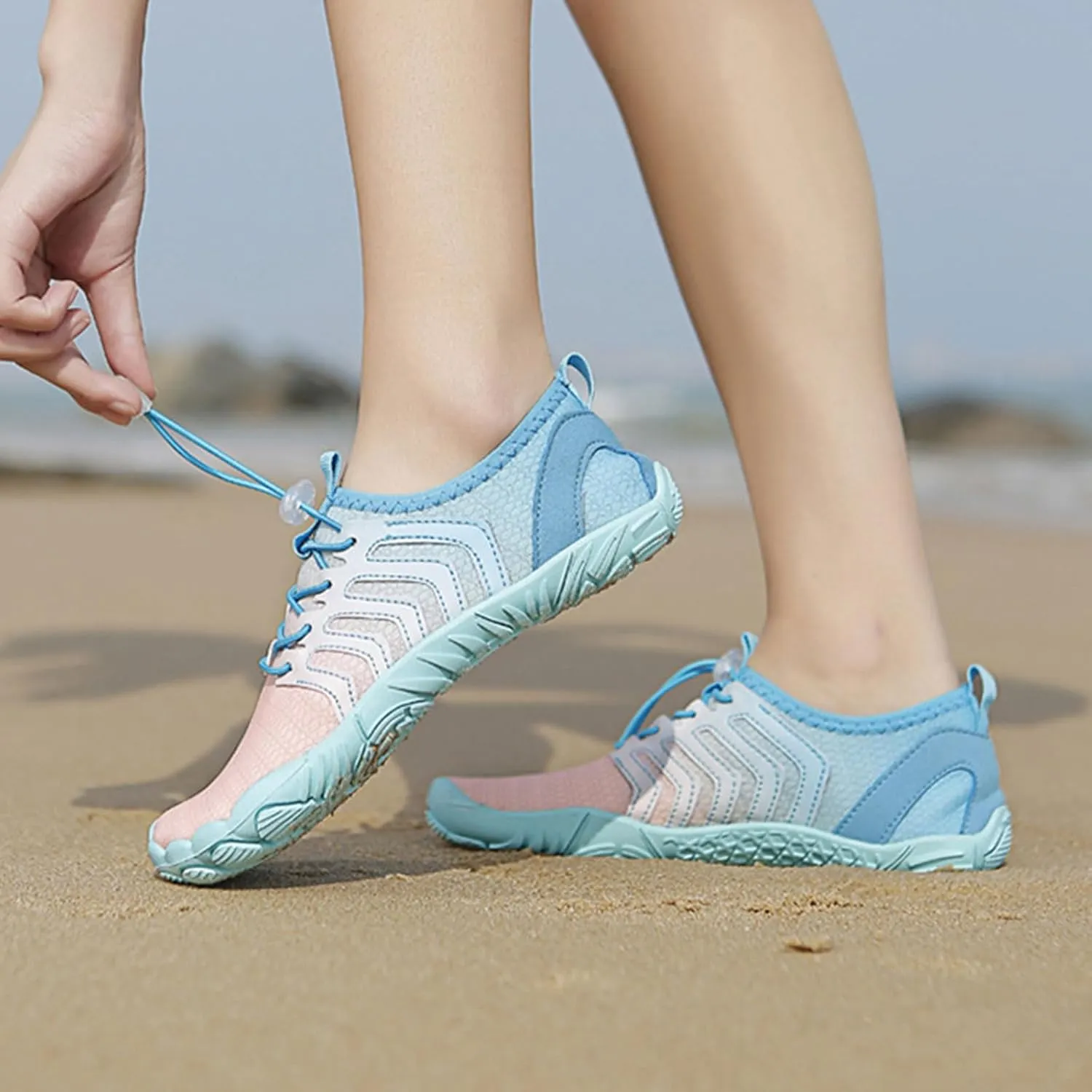 Women's Trail Running Barefoot Shoes Breathable Non-Slip Athletic Footwear Wide Toe Minimalist Sneakers Quick Drying Water Shoes Pro Healthy Hiking Footwear Beach Swim Surfing Diving Boating Shoe