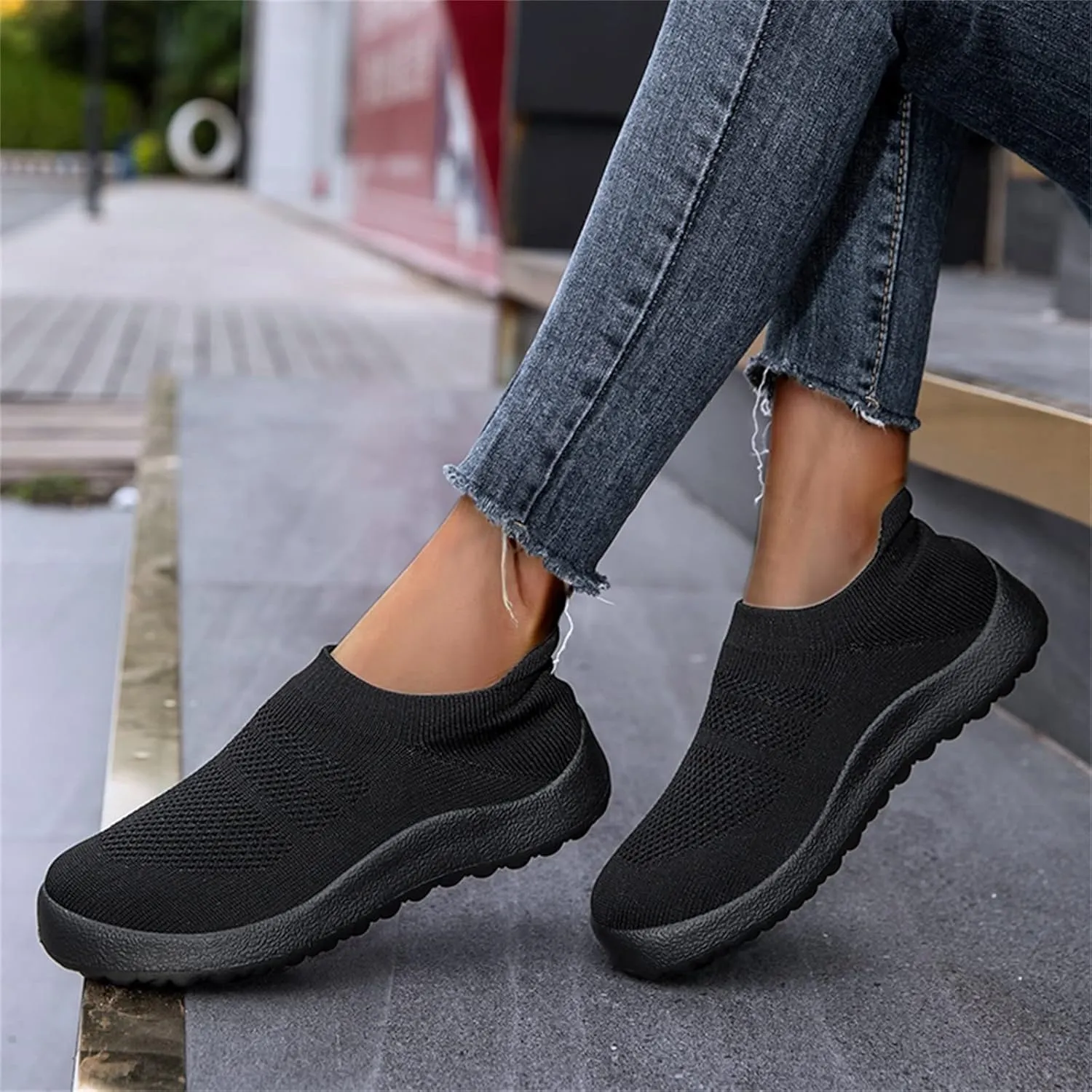 Womens Trail Running Shoes Zapatos para Mujer Comodos De Fiesta Black Shoes Women Sneakers Casual Sneakers for Women Trendy Platform Women's Everyday Slip On Shoes with Arch Support