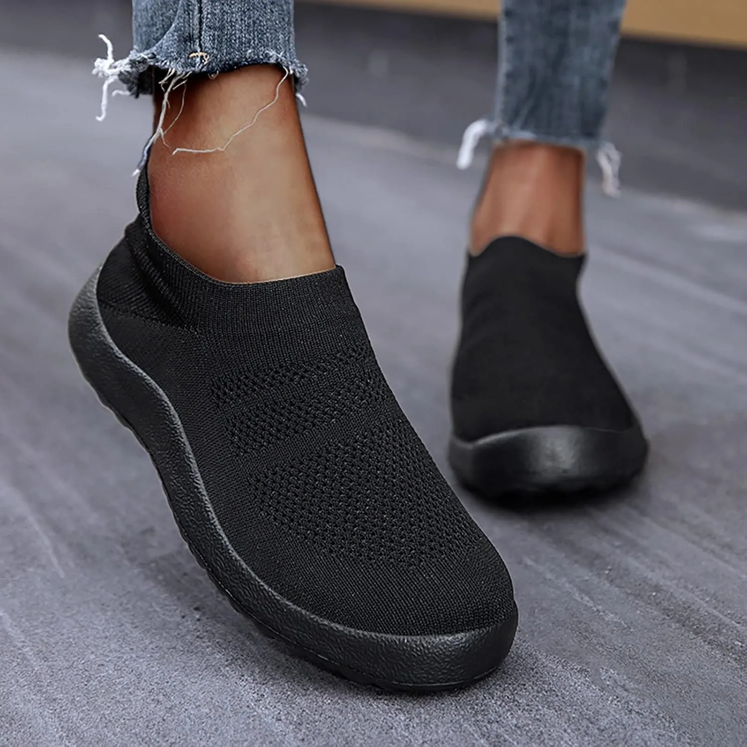 Womens Trail Running Shoes Zapatos para Mujer Comodos De Fiesta Black Shoes Women Sneakers Casual Sneakers for Women Trendy Platform Women's Everyday Slip On Shoes with Arch Support