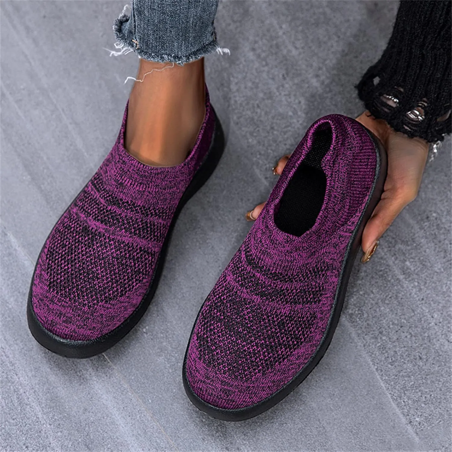 Womens Trail Running Shoes Zapatos para Mujer Comodos De Fiesta Black Shoes Women Sneakers Casual Sneakers for Women Trendy Platform Women's Everyday Slip On Shoes with Arch Support