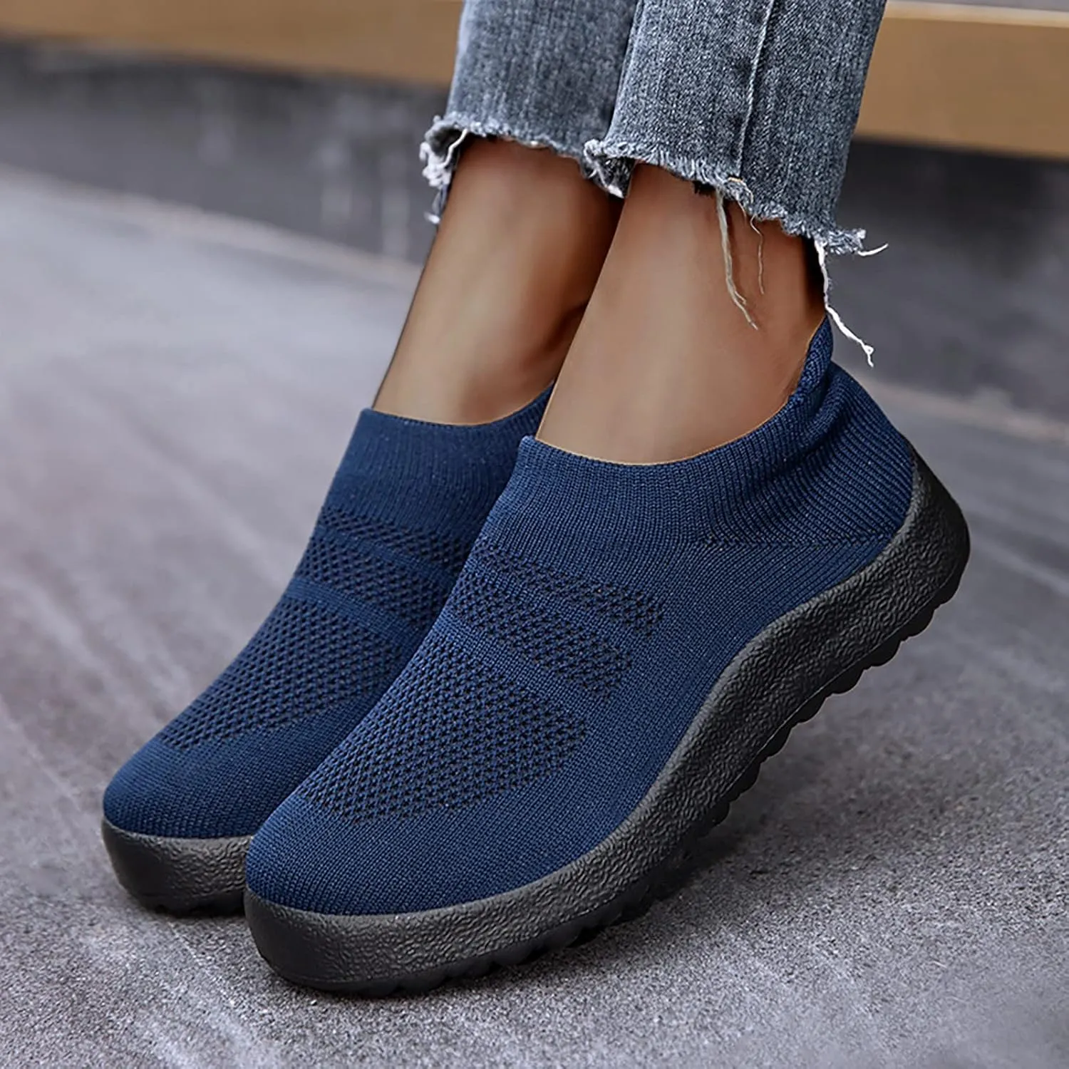 Womens Trail Running Shoes Zapatos para Mujer Comodos De Fiesta Black Shoes Women Sneakers Casual Sneakers for Women Trendy Platform Women's Everyday Slip On Shoes with Arch Support