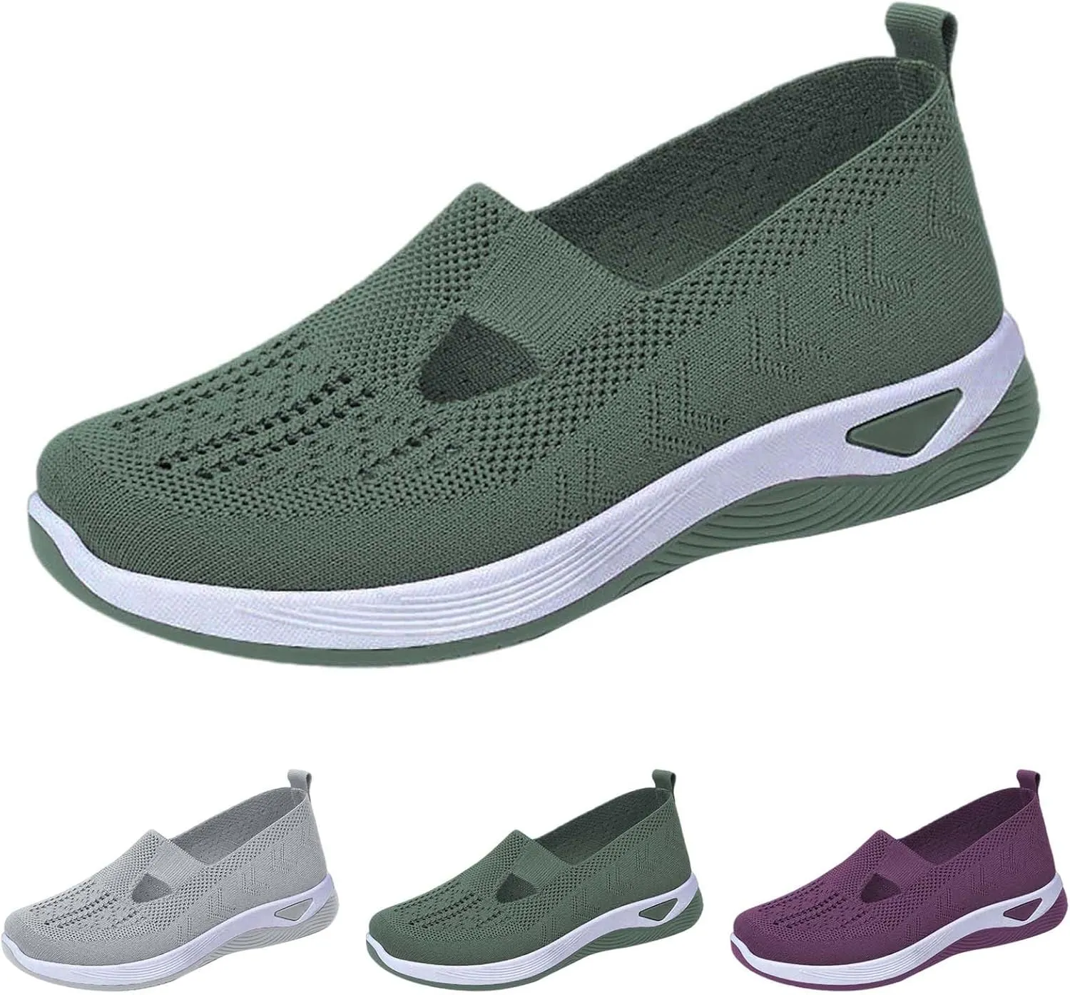 Women's Woven Orthopedic Breathable Soft Shoes Mens Dress Shoes Wide Feet Casual Shoes Slip On Women's Fashion Sneakers Slip On Tennis Shoe Loafers Casual Slip On