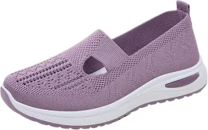 Women's Woven Orthopedic Breathable Soft Shoes Womens Tennis Shoes Mesh Slip On Shoes Casual Platform Sneakers Waterproof Tennis Shoe Loafers Casual Slip On