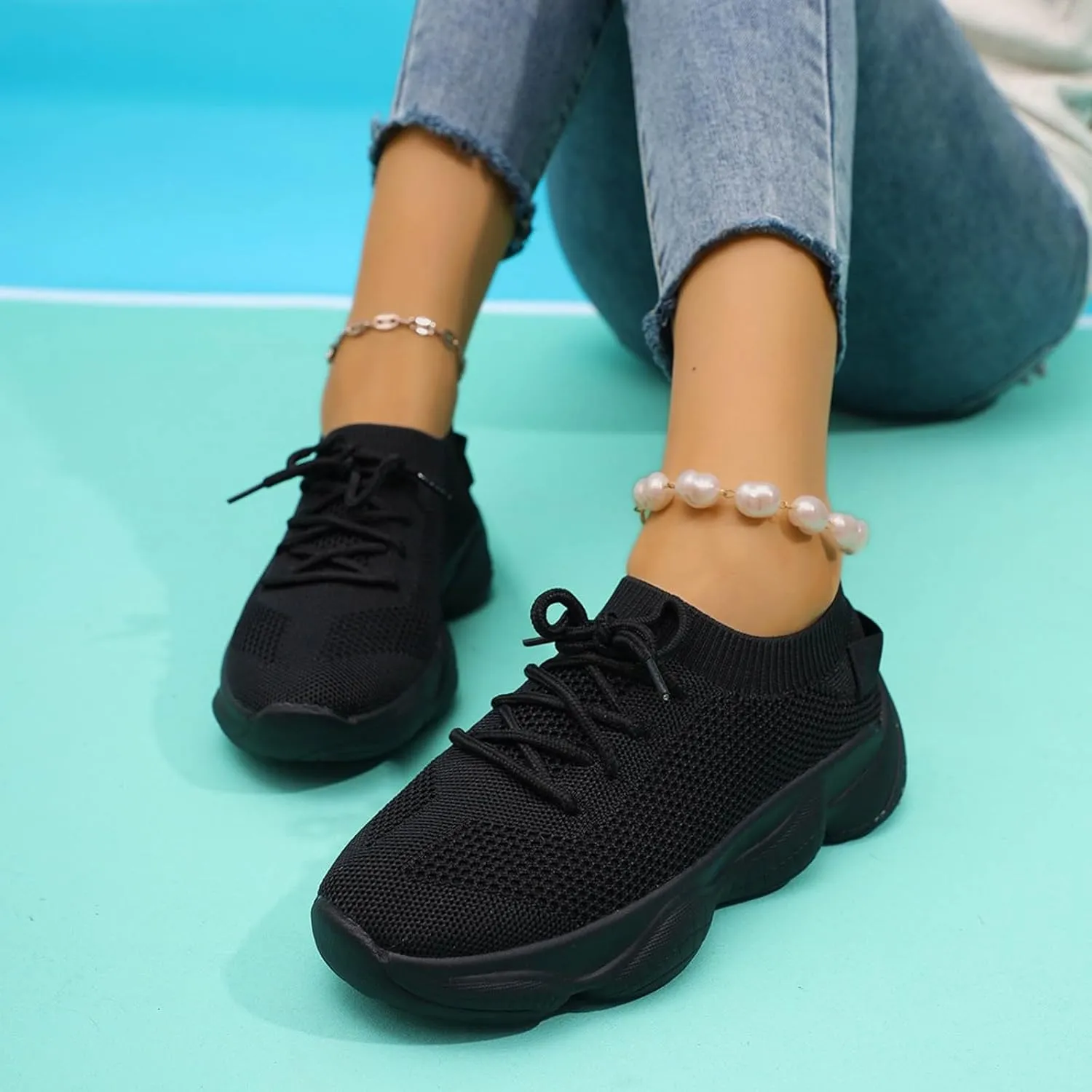 ZSpzx Orthopedic Platform Sneakers for Women Air Cushioned Padded Insole Slip on Walking Casual Shoes Arch Support Jogging Tennis Sneaker Plantar Fasciitis Breathable Comfy Lightweight Shoe