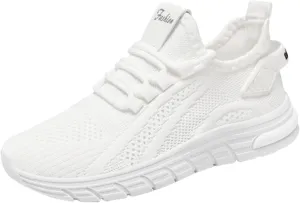 ZSpzx Orthopedic Sneakers for Women Air Cushioned Lace Up Fashion Casual Canvas Shoes Comfortable Lightweight Flats Breathable Padded Insole Slip on Tennis Boat Shoes with Arch Support