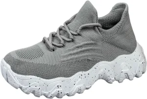 ZSpzx Platform Sneakers for Women Slip On Cushioned Footbed Knit Soft Padded Insole Arch Support Jogging Tennis Shoes Plantar Fasciitis Breathable Comfy Lightweight Daily Wear Shoe